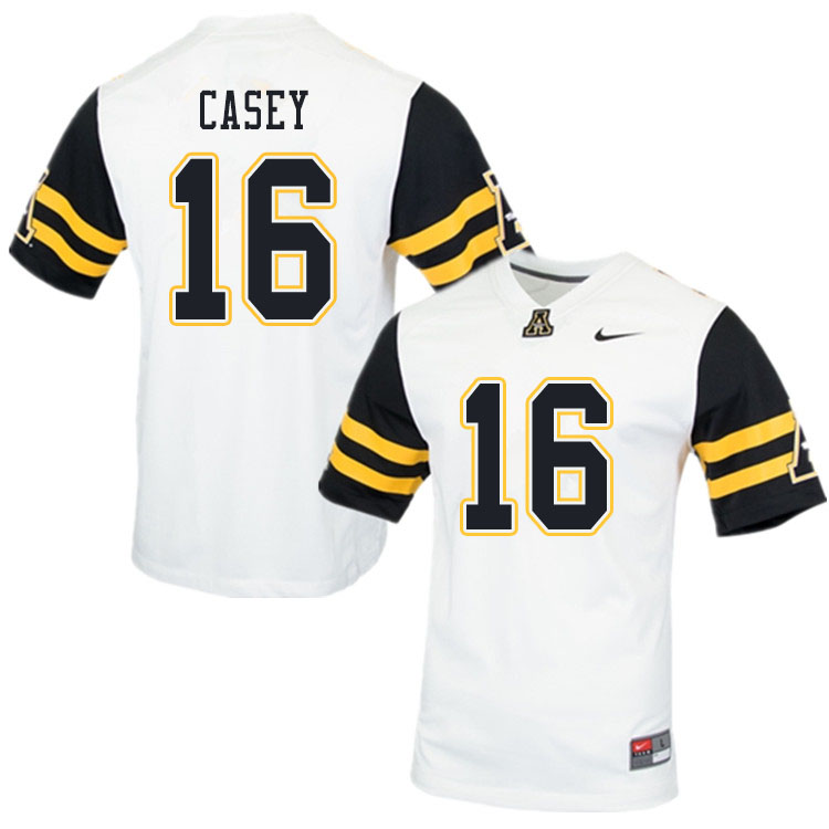 Men #16 Ryker Casey Appalachian State Mountaineers College Football Jerseys Sale-White